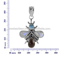 Latest Designer Rainbow Moonstone And Multi Gemstone 925 Solid Silver Pendant